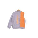 TOONTOY Erkek Çocuk Garnili Sweatshirt, Gri Melanj, 5 Yaş