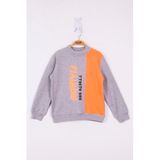 Toontoy Erkek Çocuk Garnili Sweatshirt Gri Melanj