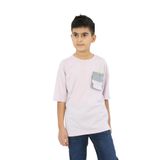 Toontoy Erkek Çocuk Göğsü Cepli Tişört Açık Lila 8-9 YAŞ