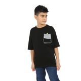Toontoy Erkek Çocuk Göğsü Cepli Tişört Siyah 6-7 YAŞ