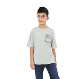 Toontoy Erkek Çocuk Göğsü Cepli Tişört Yeşil 13-14 YAŞ