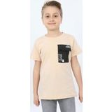 Toontoy Erkek Cocuk Gogsu Cepli Yazi Baskili Tisort