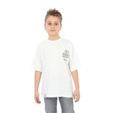 Toontoy Erkek Çocuk Göğsü Üçgen Nakışlı Tişört Ekru 12-13 YAŞ