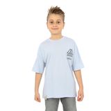 Toontoy Erkek Çocuk Göğsü Üçgen Nakışlı Tişört Mavi 10-11 YAŞ