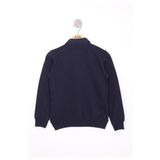 Toontoy Erkek Çocuk Gömlek Yaka Okul Sweatshirt Lacivert 12 YAŞ