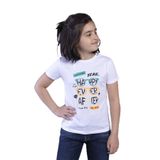 Toontoy Erkek Çocuk Gözlük Baskılı Tişört Beyaz 3 YAŞ