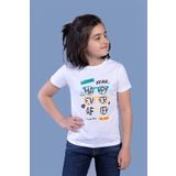 Toontoy Erkek Çocuk Gözlük Baskılı Tişört Beyaz 5 YAŞ