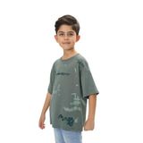 Toontoy Erkek Çocuk Grafiti Baskılı Tişört Yeşil 5 YAŞ