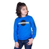 TOONTOY Erkek Çocuk Handsome Baskılı Sweatshirt, 4 Yaş, 13508-, Saks, erkek-çocuk