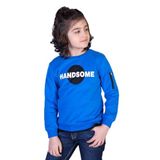 TOONTOY Erkek Çocuk Handsome Baskılı Sweatshirt, 5-6 Yaş, 13508-, Saks, erkek-çocuk