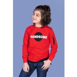 Toontoy Erkek Çocuk Handsome Baskılı Sweatshirt Kırmızı 3 YAŞ