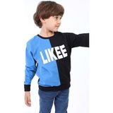 Toontoy Erkek Çocuk Iki Renkli Baskılı Sweatshirt - 5 Yaş - Saks