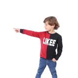 Toontoy Erkek Çocuk İki Renkli Baskılı Sweatshirt Bordo 5 YAŞ