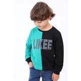 Toontoy Erkek Çocuk İki Renkli Baskılı Sweatshirt Yeşil 5 YAŞ