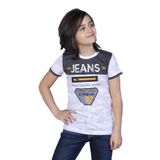 Toontoy Erkek Çocuk Jeans Baskı Tişört Beyaz 7 YAŞ