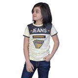 Toontoy Erkek Çocuk Jeans Baskı Tişört Sarı 6 YAŞ
