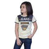 Toontoy Erkek Çocuk Jeans Baskı Tişört Sarı 8 YAŞ