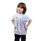 Toontoy Erkek Çocuk Jet Baskılı Tişört Mavi 4 YAŞ