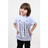 Toontoy Erkek Çocuk Jet Baskılı Tişört Mavi 5 YAŞ