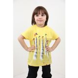 Toontoy Erkek Çocuk Jet Baskılı Tişört Sarı 6 YAŞ