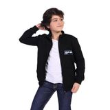 TOONTOY Erkek Çocuk Kabartma Baskılı Hırka, 12-13 Yaş, 13884, Siyah, Erkek Çocuklar