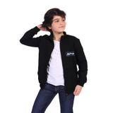 TOONTOY Erkek Çocuk Kabartma Baskılı Hırka, 6-7 Yaş, 13884, Siyah, Erkek Çocuklar