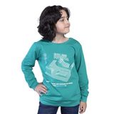 Toontoy Erkek Çocuk Kabartma Baskılı Sweatshirt Yeşil 8 YAŞ