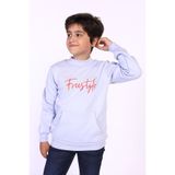 Toontoy Erkek Çocuk Kanguru Cepli Baskılı Sweatshirt Mavi 6 YAŞ