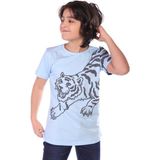 Toontoy Erkek Çocuk Kaplan Baskılı Tişört - 4 - 5 Yaş - Mavi