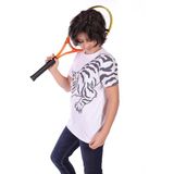 Toontoy Erkek Çocuk Kaplan Baskılı Tişört Beyaz 4-5 YAŞ