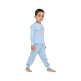 TOONTOY Erkek Çocuk Kaplumbağa Baskılı Pijama Takım, 3 Yaş, 3 Yaş, 24913, Mavi, erkek-çocuk