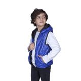 Toontoy Erkek Çocuk Kapşonlu Parlak Yelek Saks 10 YAŞ