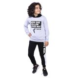 Toontoy Erkek Çocuk Kapüşonlu Baskılı Eşofman Takımı Gri Melanj 8-9 YAŞ