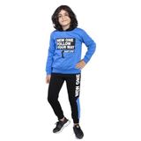 Toontoy Erkek Çocuk Kapüşonlu Baskılı Eşofman Takımı Saks 6-7 YAŞ