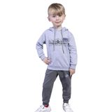 Toontoy Erkek Çocuk Kapüşonlu Baskılı EşofmanTakımı Gri Melanj 1 YAŞ