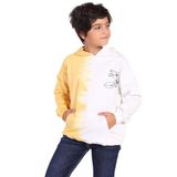 Toontoy Erkek Çocuk Kapüşonlu Baskılı İki Renkli Sweatshirt Hardal 8 YAŞ