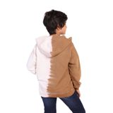 Toontoy Erkek Çocuk Kapüşonlu Baskılı İki Renkli Sweatshirt Kahverengi 12 YAŞ