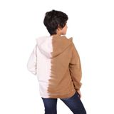 Toontoy Erkek Çocuk Kapüşonlu Baskılı İki Renkli Sweatshirt Kahverengi 14 YAŞ