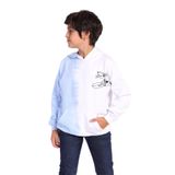 Toontoy Erkek Çocuk Kapüşonlu Baskılı İki Renkli Sweatshirt Mavi 10 YAŞ