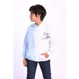 Toontoy Erkek Çocuk Kapüşonlu Baskılı İki Renkli Sweatshirt Mavi 12 YAŞ