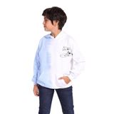 Toontoy Erkek Çocuk Kapüşonlu Baskılı İki Renkli Sweatshirt Mavi 8 YAŞ