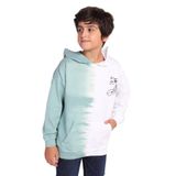 Toontoy Erkek Çocuk Kapüşonlu Baskılı İki Renkli Sweatshirt Yeşil