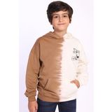 Toontoy Erkek Çocuk Kapüşonlu Baskılı İki Renkli Sweatshirt