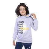 Toontoy Erkek Çocuk Kapüşonlu Baskılı Sweatshirt Gri Melanj 6 YAŞ