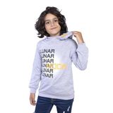 Toontoy Erkek Çocuk Kapüşonlu Baskılı Sweatshirt Gri Melanj 8 YAŞ