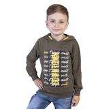 Toontoy Erkek Çocuk Kapüşonlu Baskılı Sweatshirt Haki 6 YAŞ