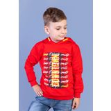 Toontoy Erkek Çocuk Kapüşonlu Baskılı Sweatshirt Kırmızı 10 YAŞ