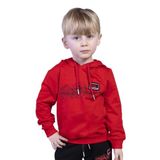 Toontoy Erkek Çocuk Kapüşonlu Baskılı Sweatshirt Kırmızı 2 YAŞ
