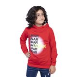 Toontoy Erkek Çocuk Kapüşonlu Baskılı Sweatshirt Kırmızı 6 YAŞ