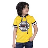 Toontoy Erkek Çocuk Kapüşonlu Baskılı Tişört Sarı 8 YAŞ